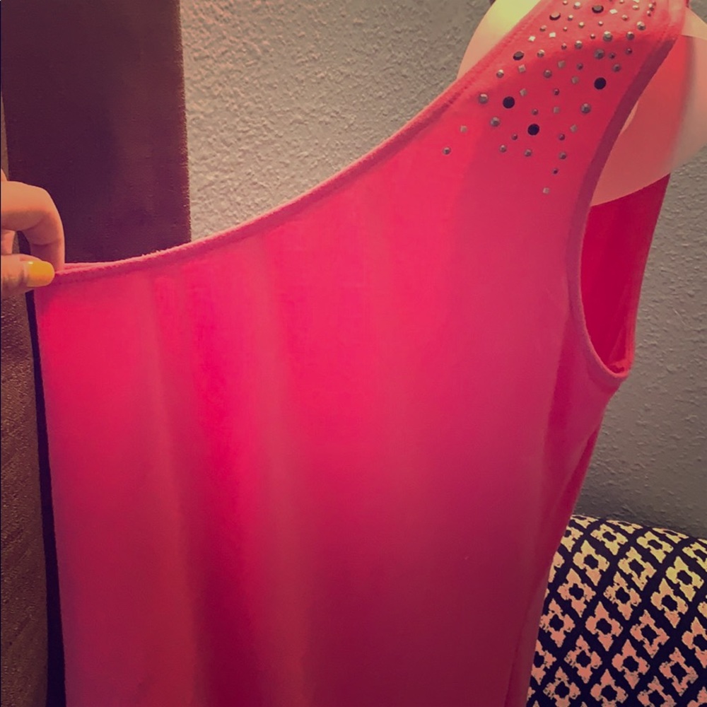 Guess asymmetrical bling tank top